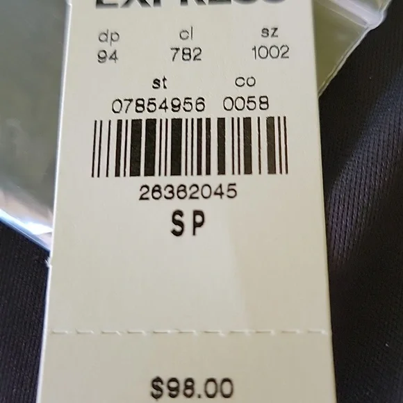 NWT EXPRESS Petite V-neck Wrap Black Dress, S - Picture 6 of 8